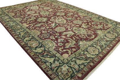 Traditional Fine Mashad Wool Hand knotted Rug 9x12 - w20033