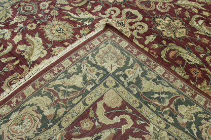 Traditional Fine Mashad Wool Hand knotted Rug 9x12 - w20033