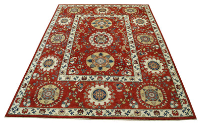 Tribal Suzani Wool Hand knotted Rug 9x12 - w3111