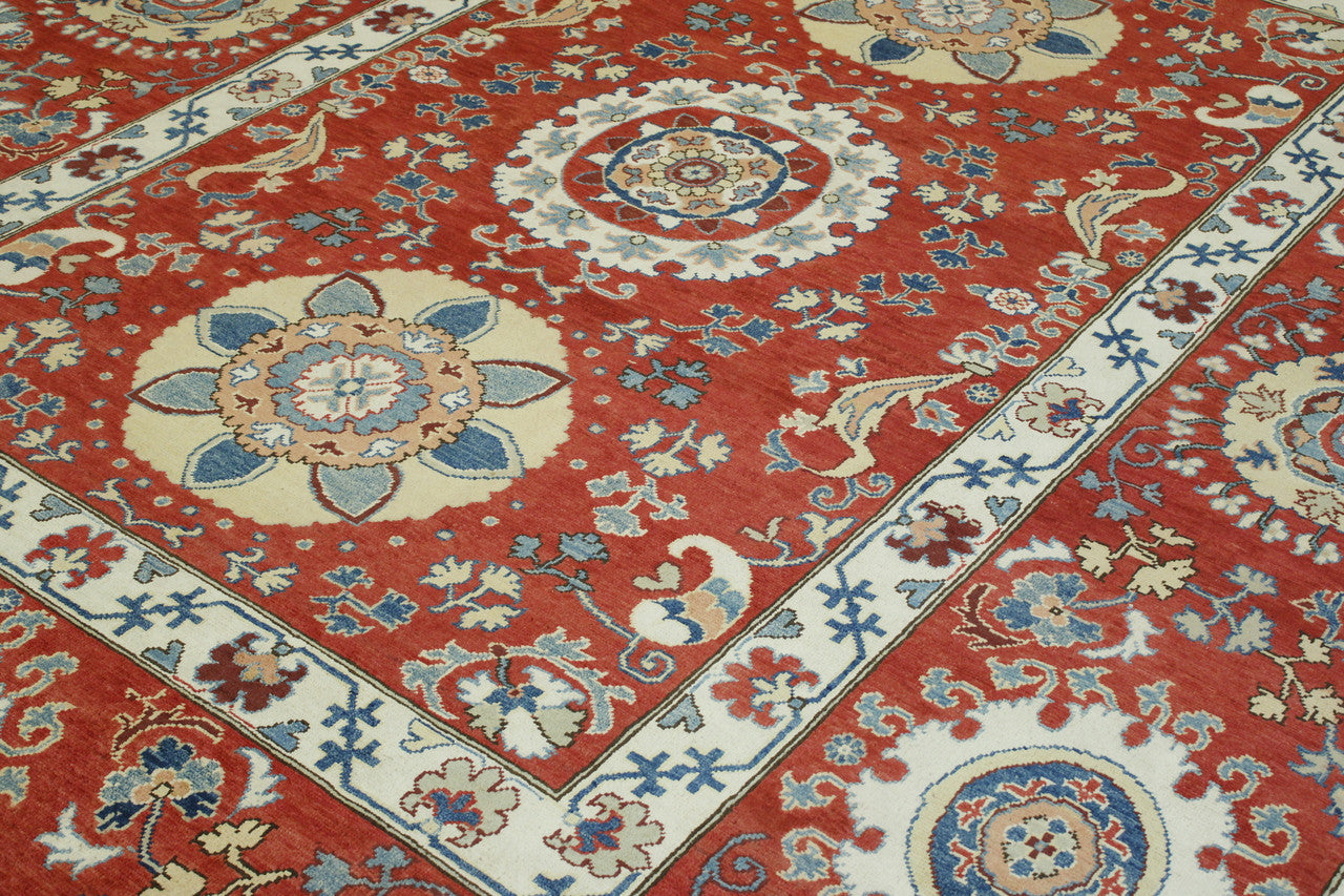 Tribal Suzani Wool Hand knotted Rug 9x12 - w3111