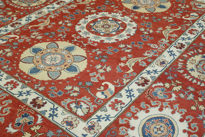 Tribal Suzani Wool Hand knotted Rug 9x12 - w3111