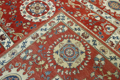 Tribal Suzani Wool Hand knotted Rug 9x12 - w3111