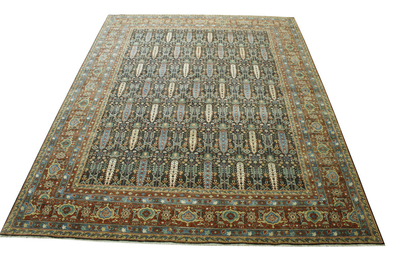 Traditional Fine Haji Jalili Wool Hand knotted Rug 9x12 - w20204