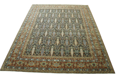 Traditional Fine Haji Jalili Wool Hand knotted Rug 9x12 - w20204