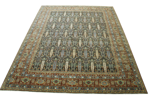 Traditional Fine Haji Jalili Wool Hand knotted Rug 9x12 - w20204