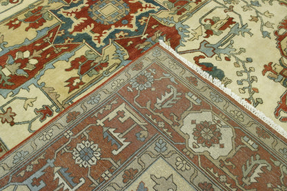 Tribal Heriz Wool Hand knotted Rug 9x12 - w20121