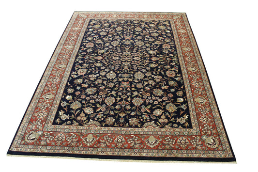 Traditional Fine Farhan Wool Hand knotted Rug 9x12 - w20034