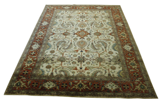 Tribal Hali Heriz Wool Hand knotted Rug 9x12 - w20117