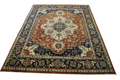 Tribal Heriz Wool Hand knotted Rug 9x12 - w20109