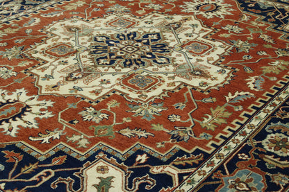Tribal Heriz Wool Hand knotted Rug 9x12 - w20109