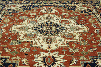 Tribal Heriz Wool Hand knotted Rug 9x12 - w20109