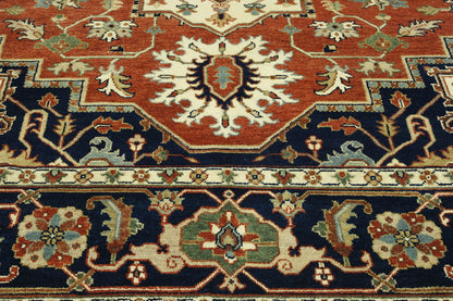 Tribal Heriz Wool Hand knotted Rug 9x12 - w20109