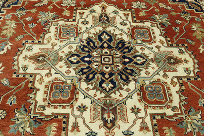Tribal Heriz Wool Hand knotted Rug 9x12 - w20109