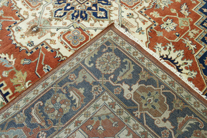 Tribal Heriz Wool Hand knotted Rug 9x12 - w20109