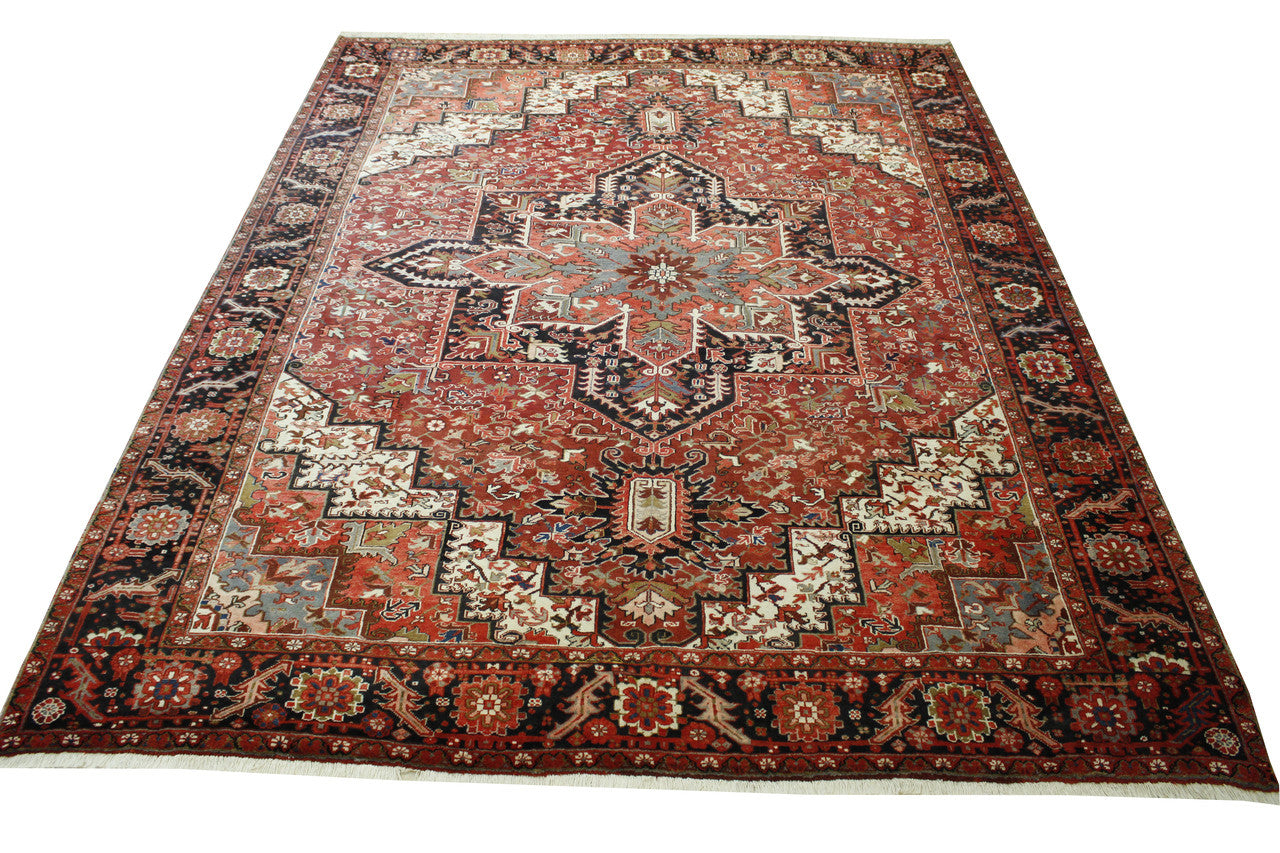 Tribal Antique Sherapi Wool Hand knotted Rug 9x12 - con-holmes