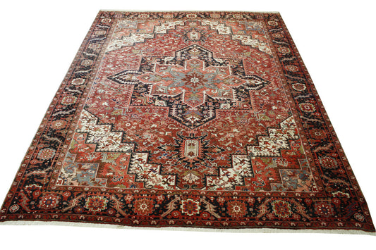 Tribal Antique Sherapi Wool Hand knotted Rug 9x12 - con-holmes