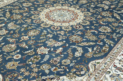 Traditional Fine Qum Wool Hand knotted Rug 9x12 - w2387