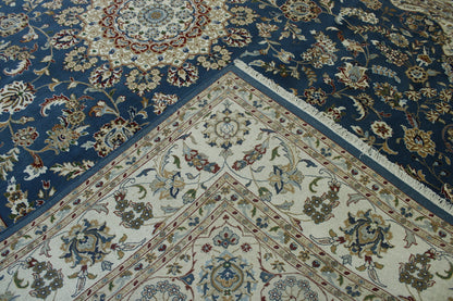 Traditional Fine Qum Wool Hand knotted Rug 9x12 - w2387