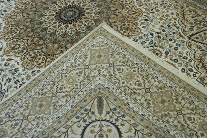 Traditional Fine Qum Wool Hand knotted Rug 9x12 - w2383