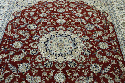 Traditional Fine Nain Wool/silk Hand knotted Rug 9x12 - w20242