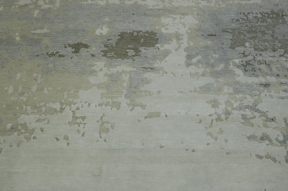 Modern Abstract Broken Design Wool/silk Hand knotted Rug 9x12 - w20254