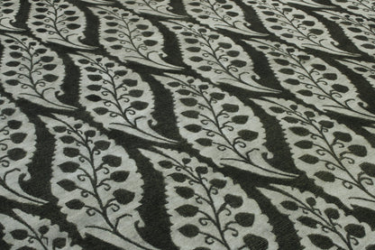 Modern Ikat Design Wool/silk Hand knotted Rug 9x12 - w2004