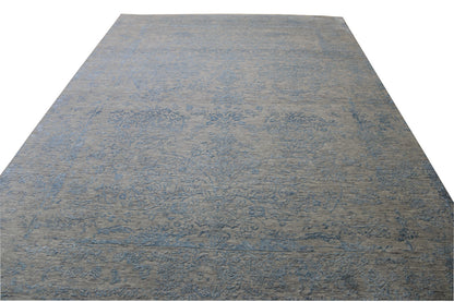 Transitional Abstract Broken Design Wool/silk Hand knotted Rug 9x12 - w20159