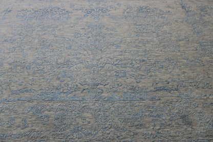 Transitional Abstract Broken Design Wool/silk Hand knotted Rug 9x12 - w20159