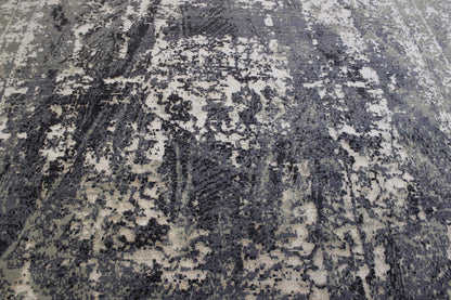 Transitional Abstract Broken Design Wool/silk Hand knotted Rug 9x12 - w2070
