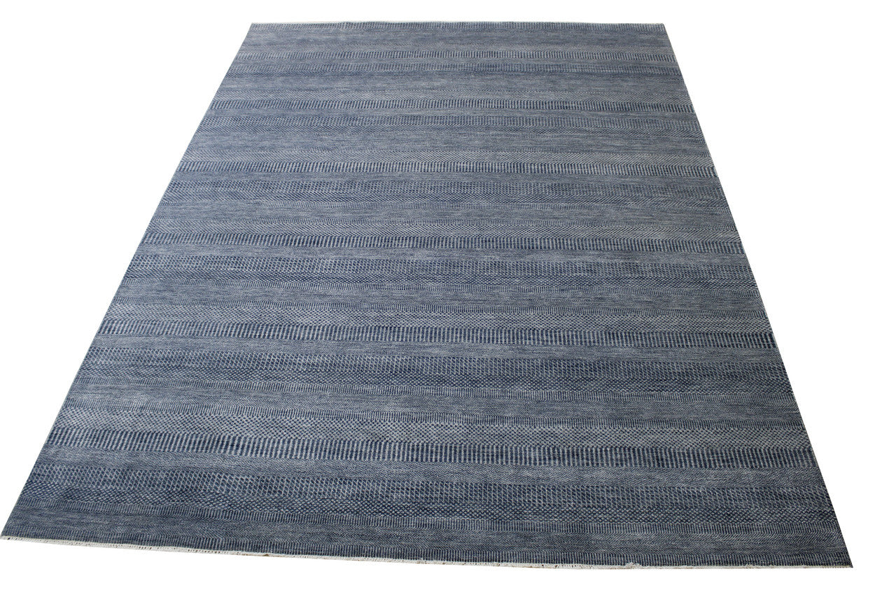 Modern Grass Design Wool/silk Hand knotted Rug 9x12 - w2077