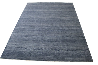 Modern Grass Design Wool/silk Hand knotted Rug 9x12 - w2077
