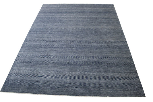 Modern Grass Design Wool/silk Hand knotted Rug 9x12 - w2077