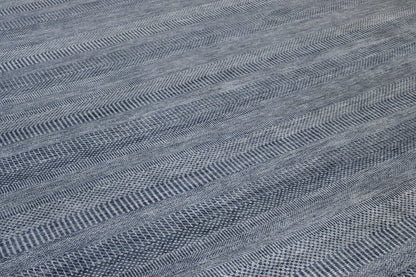 Modern Grass Design Wool/silk Hand knotted Rug 9x12 - w2077