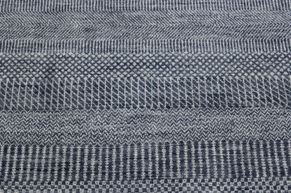 Modern Grass Design Wool/silk Hand knotted Rug 9x12 - w2077