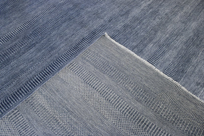 Modern Grass Design Wool/silk Hand knotted Rug 9x12 - w2077