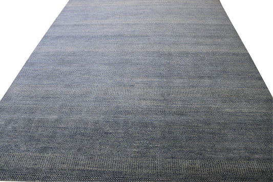Modern Grass Design Wool Hand knotted Rug 9x12 - w2157