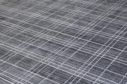 Modern Block Design Wool Hand knotted Rug 9x12 - w2131
