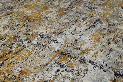 Modern Abstract Broken Design Wool/silk Hand knotted Rug 9x12 - w2023