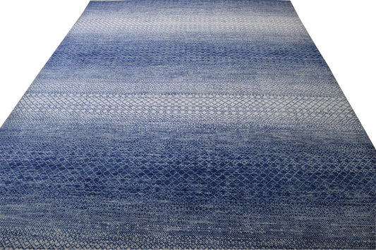 Modern Grass Design Wool Hand knotted Rug 9x12 - w20175
