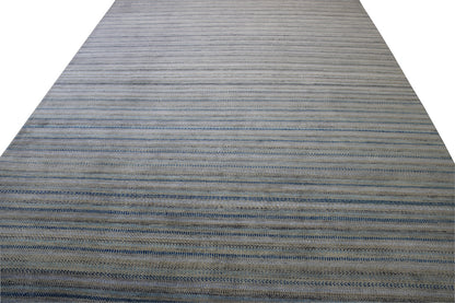 Modern Grass Design Wool Hand knotted Rug 9x12 - w2089