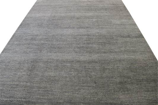 Modern Grass Design Wool Hand knotted Rug 9x12 - w2163