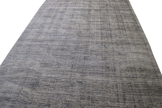 Modern Plain Abrash Design Wool Hand knotted Rug 9x12 - w2119
