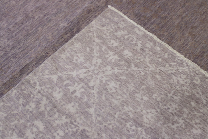 Oushak Whitewash Bamyan Wool Hand Knotted Rug 6.0x12.2 -g-10