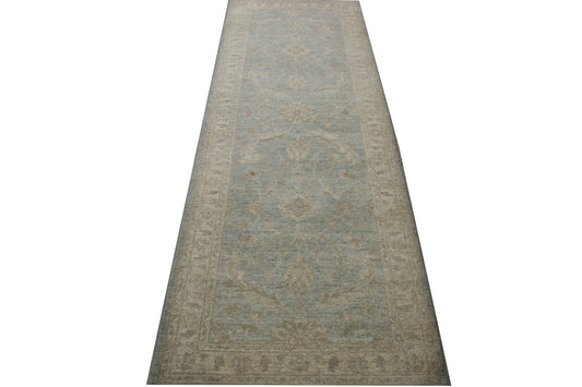 Oushak Whitewash Chobie Wool Hand Knotted 2.7x7.10 -w2103
