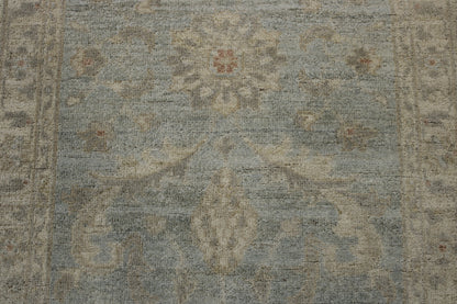 Oushak Whitewash Chobie Wool Hand Knotted 2.7x7.10 -w2103