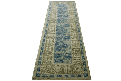 Oushak Whitewash Chobie Wool Hand Knotted 2.6x7.11 -w2104