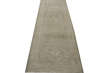 Oushak Whitewash Chobie Wool Hand Knotted 2.7x7.9 -w2102