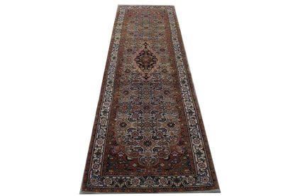 Traditional Indo Tabriz Wool Hand Knotted 2.5x8.6 -w20027