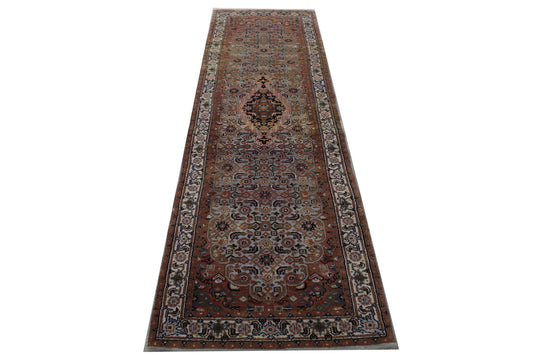 Traditional Indo Tabriz Wool Hand Knotted 2.5x8.6 -w20027