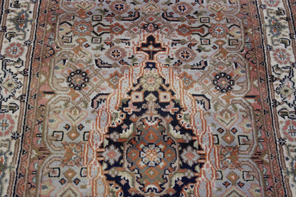 Traditional Indo Tabriz Wool Hand Knotted 2.5x8.6 -w20027